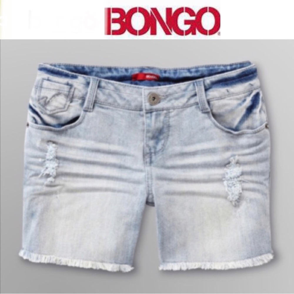 BONGO Junior's Frayed Hem Jean Shorts  size 9 excellent condition